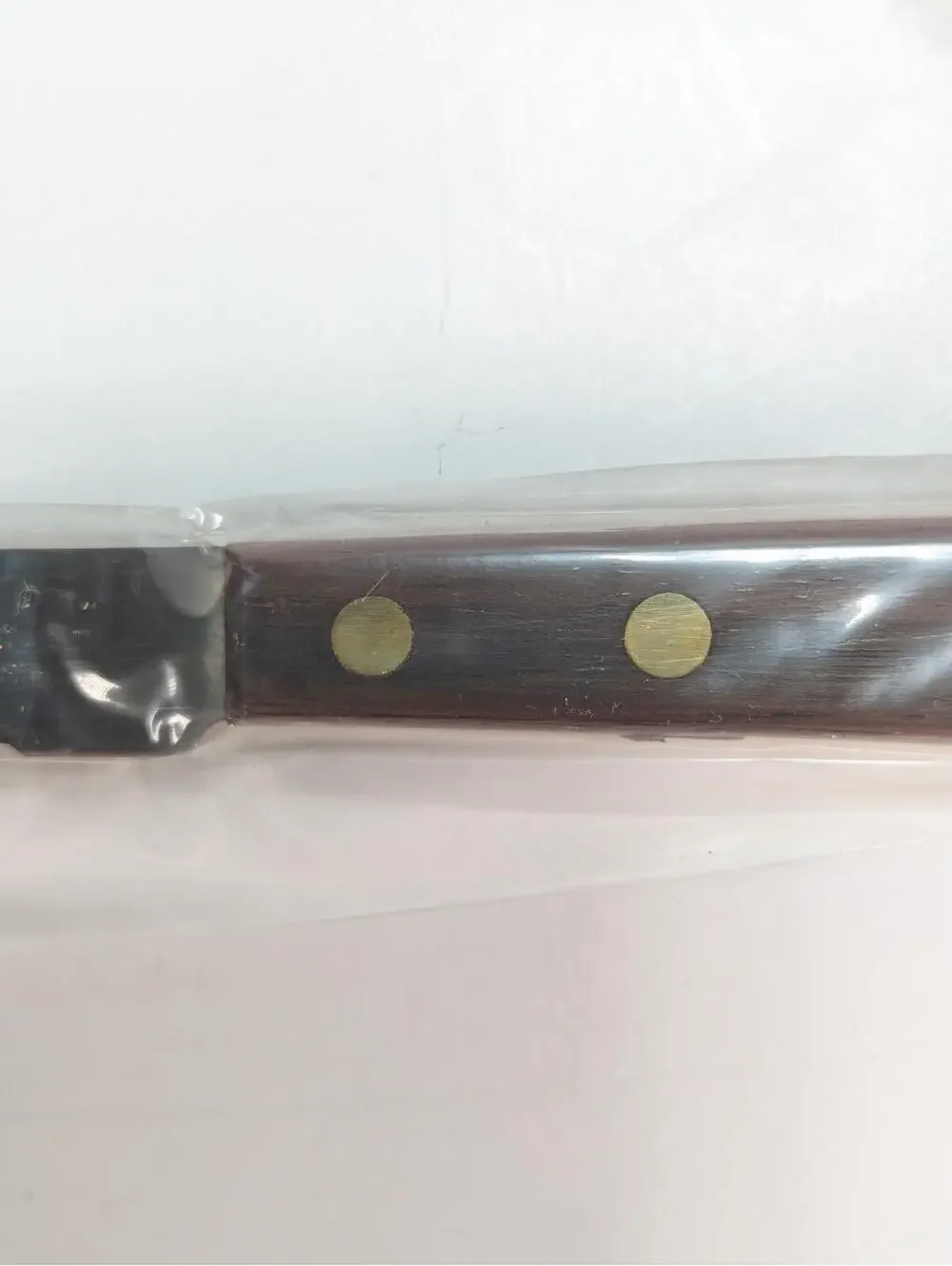 Set of 6 Capco 3195 Stainless Steel Steak Knife Rosewood Handle Brass Rivets NOS